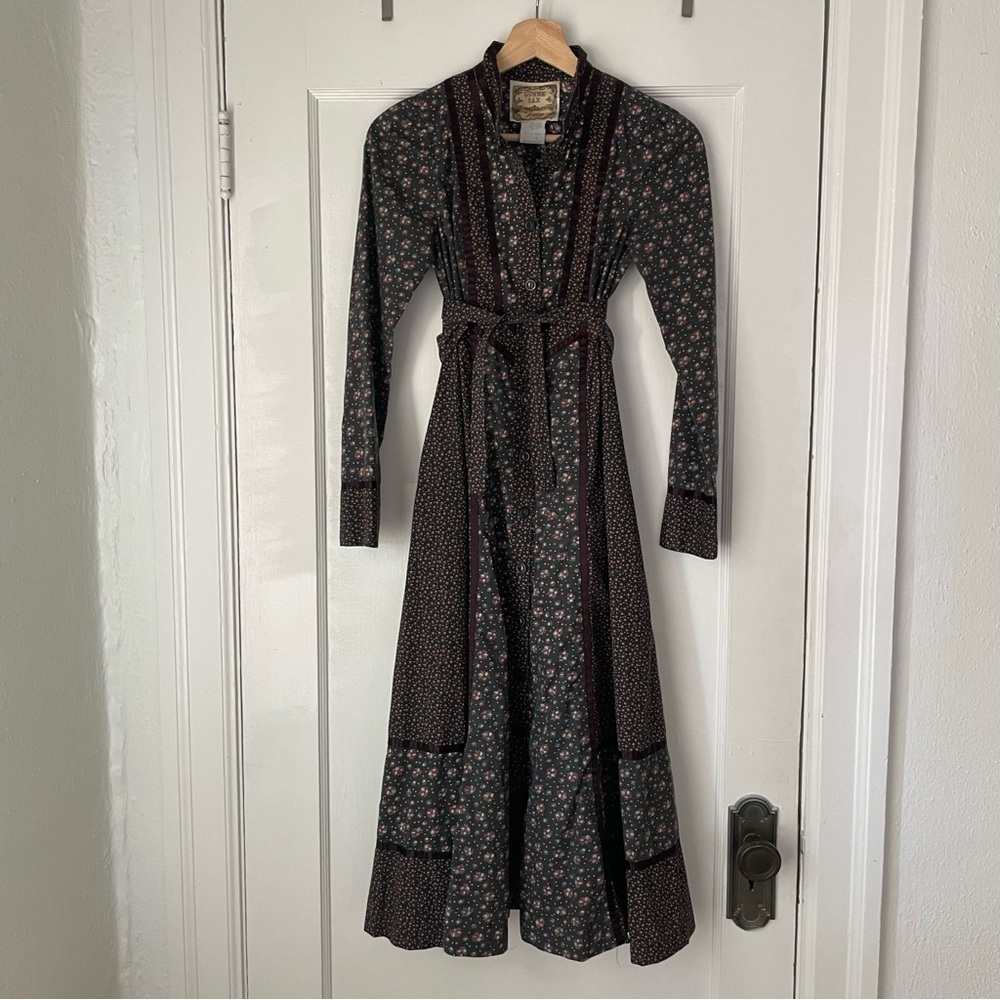 70s vintage Gunne Sax by Jessica cotton floral dress